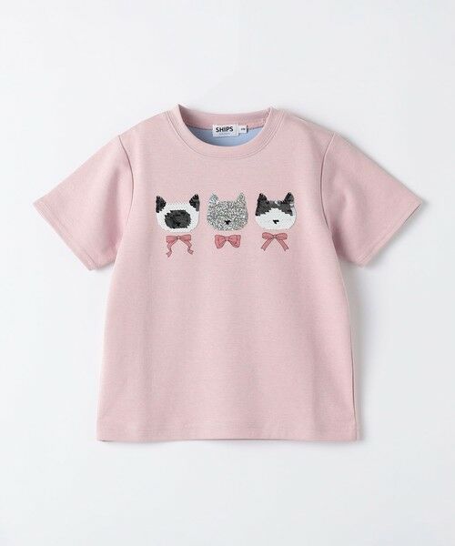 SHIPS / シップス Tシャツ | 《予約》SHIPS Colors:100〜130cm /〈手洗い可能〉スパンコール 刺繍 Tシャツ◆ | 詳細17