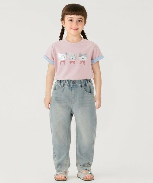SHIPS / シップス Tシャツ | SHIPS Colors:100〜130cm /〈手洗い可能〉スパンコール 刺繍 Tシャツ◇ | 詳細24
