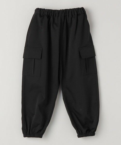 SHIPS / シップス カーゴパンツ | SHIPS Colors:90〜140cm /〈洗濯機可能〉ギャザー カーゴ パンツ（ブラック）