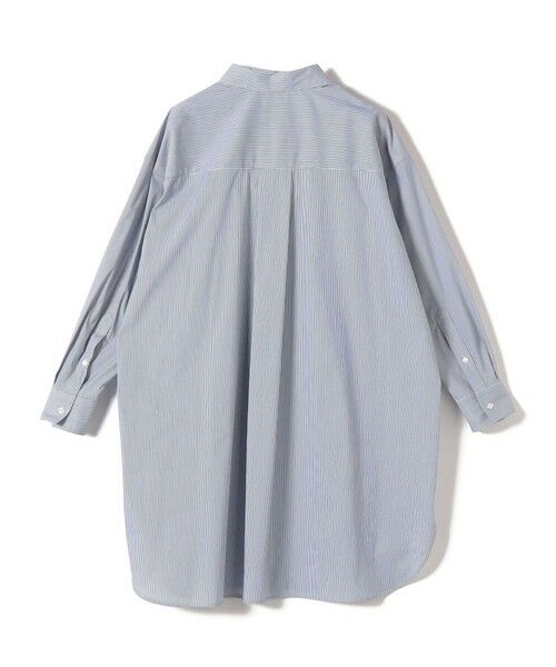 SHIPS / シップス シャツ・ブラウス | SHIPS Primary Navy Label:綿 ナイロン ストライプ ロング シャツ | 詳細2
