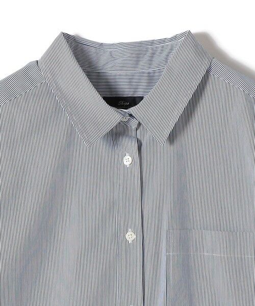SHIPS / シップス シャツ・ブラウス | SHIPS Primary Navy Label:綿 ナイロン ストライプ ロング シャツ | 詳細3