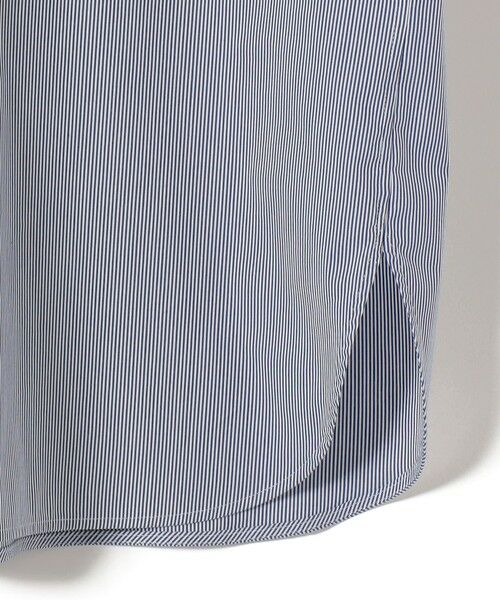 SHIPS / シップス シャツ・ブラウス | SHIPS Primary Navy Label:綿 ナイロン ストライプ ロング シャツ | 詳細5
