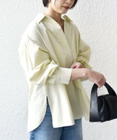 SHIPS / シップス シャツ・ブラウス | 〈手洗い可能〉無地 / ストライプ サイド スリット スキッパー コットン シャツ 2