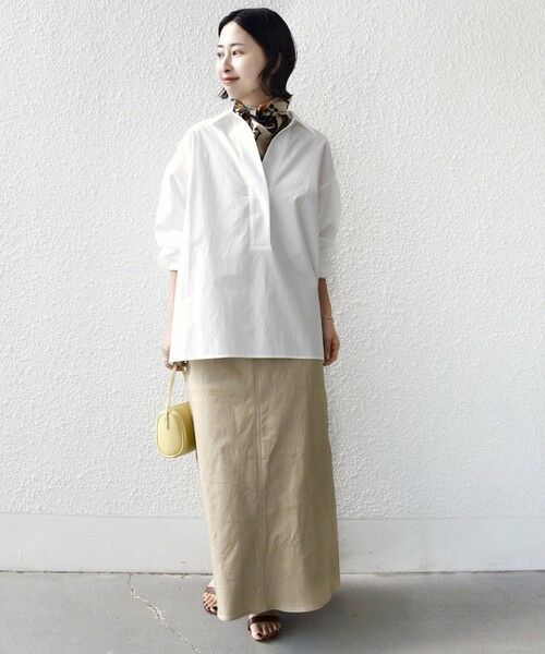 SHIPS / シップス シャツ・ブラウス | 〈手洗い可能〉無地 / ストライプ サイド スリット スキッパー コットン シャツ 2 | 詳細1