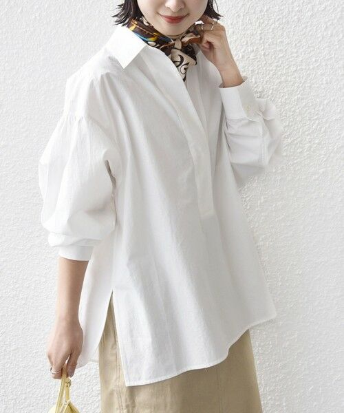 SHIPS / シップス シャツ・ブラウス | 〈手洗い可能〉無地 / ストライプ サイド スリット スキッパー コットン シャツ 2 | 詳細8