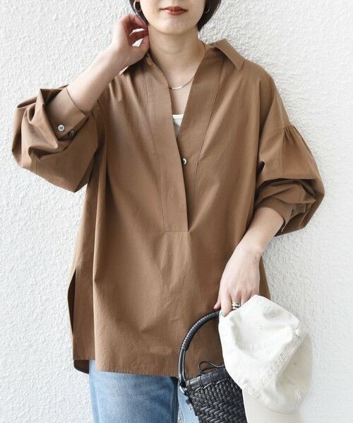 SHIPS / シップス シャツ・ブラウス | 〈手洗い可能〉無地 / ストライプ サイド スリット スキッパー コットン シャツ 2 | 詳細15