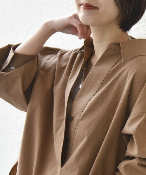 SHIPS / シップス シャツ・ブラウス | 〈手洗い可能〉無地 / ストライプ サイド スリット スキッパー コットン シャツ 2 | 詳細19