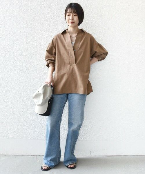 SHIPS / シップス シャツ・ブラウス | 〈手洗い可能〉無地 / ストライプ サイド スリット スキッパー コットン シャツ 2 | 詳細11