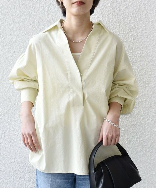 SHIPS / シップス シャツ・ブラウス | 〈手洗い可能〉無地 / ストライプ サイド スリット スキッパー コットン シャツ 2 | 詳細25