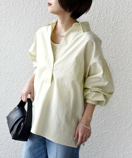 SHIPS / シップス シャツ・ブラウス | 〈手洗い可能〉無地 / ストライプ サイド スリット スキッパー コットン シャツ 2 | 詳細26