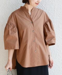 SHIPS / シップス シャツ・ブラウス | 《予約》〈手洗い可能〉バック フレア 袖 ギャザー スキッパー ブラウス