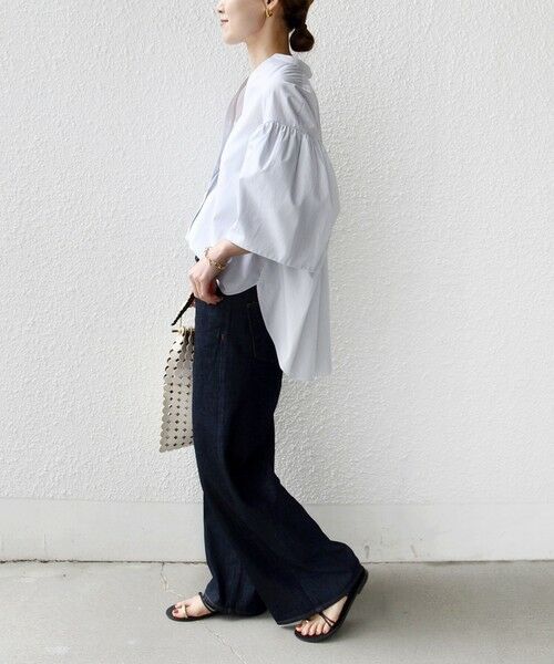 SHIPS / シップス シャツ・ブラウス | 《予約》〈手洗い可能〉バック フレア 袖 ギャザー スキッパー ブラウス | 詳細2