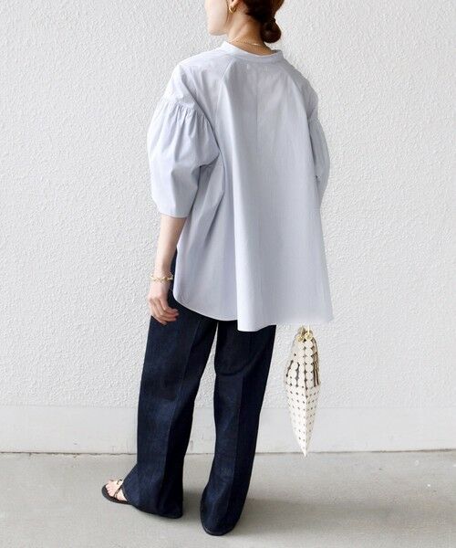 SHIPS / シップス シャツ・ブラウス | 《予約》〈手洗い可能〉バック フレア 袖 ギャザー スキッパー ブラウス | 詳細3