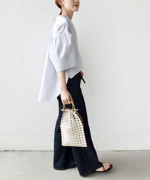 SHIPS / シップス シャツ・ブラウス | 《予約》〈手洗い可能〉バック フレア 袖 ギャザー スキッパー ブラウス | 詳細4