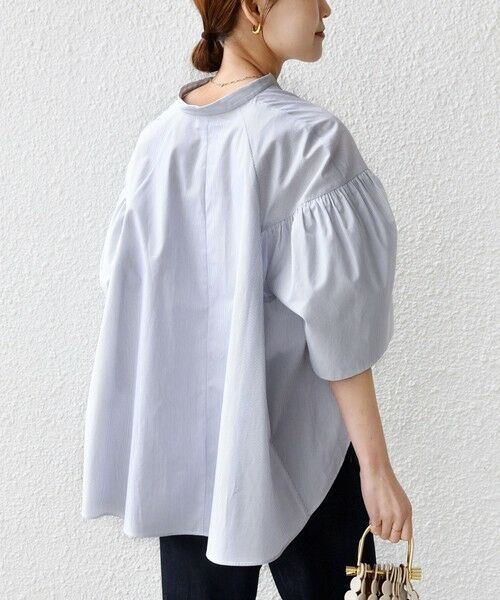 SHIPS / シップス シャツ・ブラウス | 《予約》〈手洗い可能〉バック フレア 袖 ギャザー スキッパー ブラウス | 詳細7