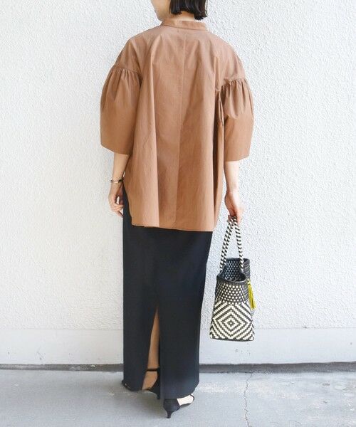 SHIPS / シップス シャツ・ブラウス | 《予約》〈手洗い可能〉バック フレア 袖 ギャザー スキッパー ブラウス | 詳細13