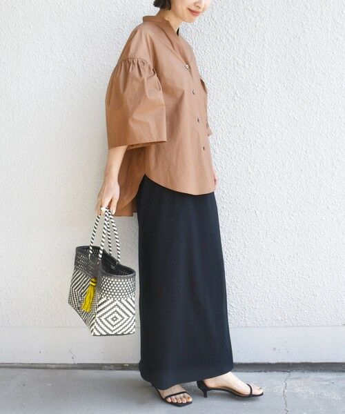 SHIPS / シップス シャツ・ブラウス | 《予約》〈手洗い可能〉バック フレア 袖 ギャザー スキッパー ブラウス | 詳細14