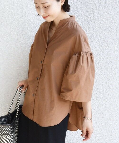 SHIPS / シップス シャツ・ブラウス | 《予約》〈手洗い可能〉バック フレア 袖 ギャザー スキッパー ブラウス | 詳細16