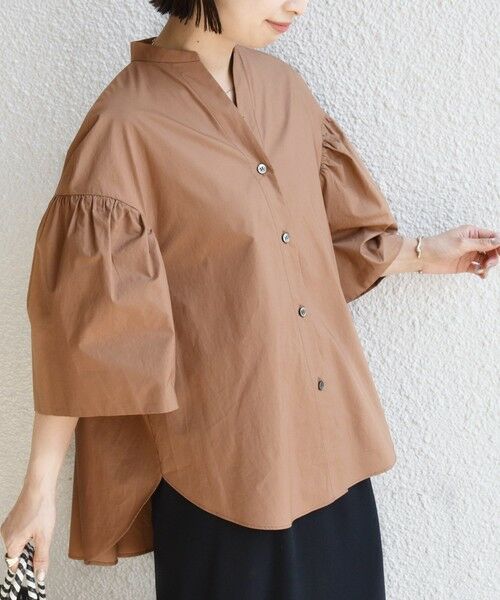 SHIPS / シップス シャツ・ブラウス | 《予約》〈手洗い可能〉バック フレア 袖 ギャザー スキッパー ブラウス | 詳細18