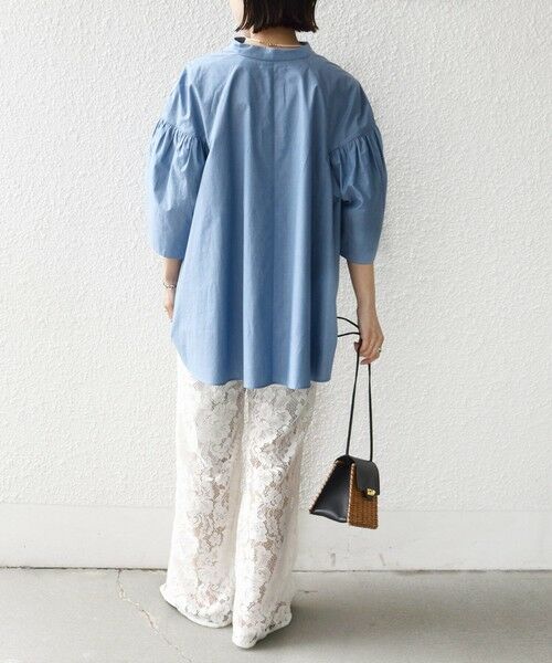 SHIPS / シップス シャツ・ブラウス | 《予約》〈手洗い可能〉バック フレア 袖 ギャザー スキッパー ブラウス | 詳細13