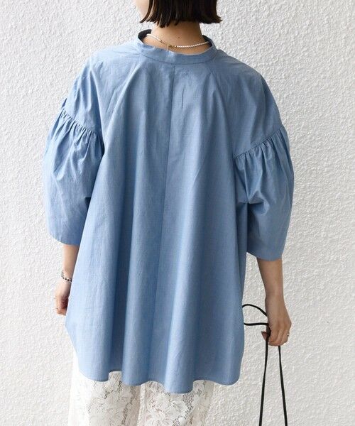 SHIPS / シップス シャツ・ブラウス | 《予約》〈手洗い可能〉バック フレア 袖 ギャザー スキッパー ブラウス | 詳細16