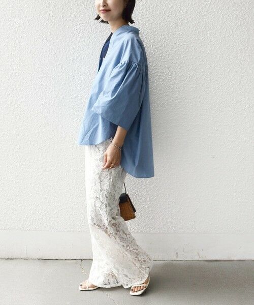 SHIPS / シップス シャツ・ブラウス | 《予約》〈手洗い可能〉バック フレア 袖 ギャザー スキッパー ブラウス | 詳細23