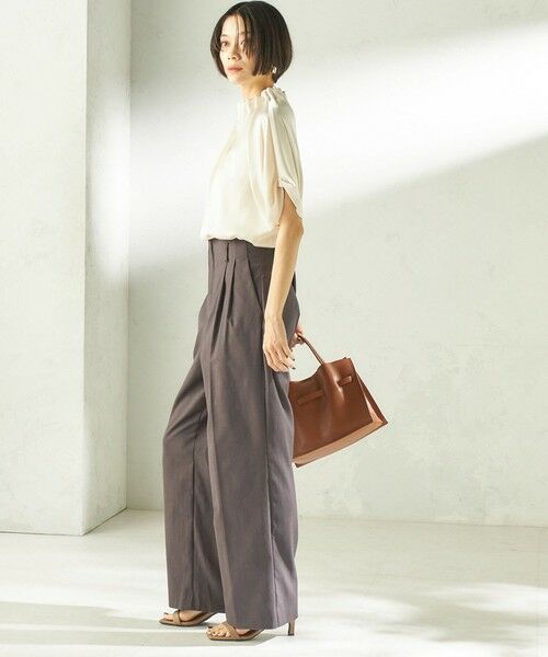 SHIPS / シップス シャツ・ブラウス | 《予約》〈手洗い可能〉パール モチーフ ネック ギャザー ドルマン ブラウス | 詳細2