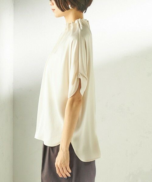 SHIPS / シップス シャツ・ブラウス | 《予約》〈手洗い可能〉パール モチーフ ネック ギャザー ドルマン ブラウス | 詳細13