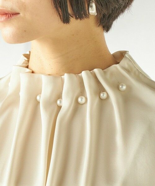 SHIPS / シップス シャツ・ブラウス | 《予約》〈手洗い可能〉パール モチーフ ネック ギャザー ドルマン ブラウス | 詳細17