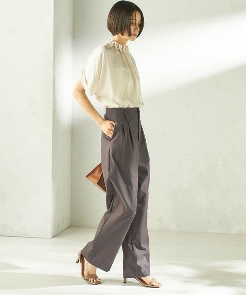 SHIPS / シップス シャツ・ブラウス | 《予約》〈手洗い可能〉パール モチーフ ネック ギャザー ドルマン ブラウス | 詳細4