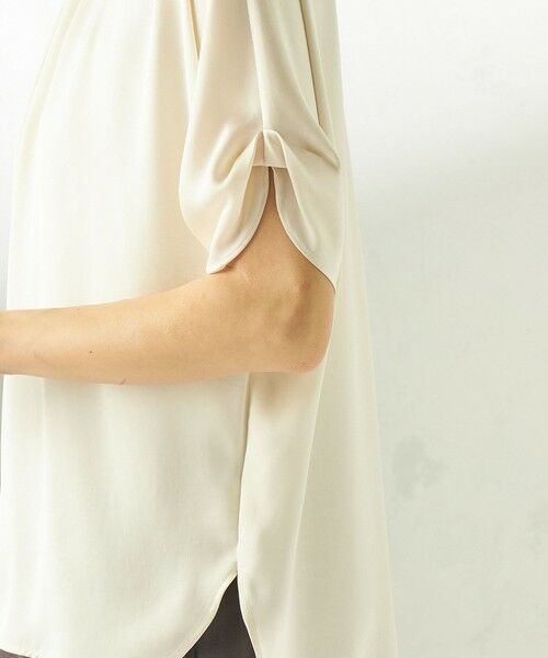 SHIPS / シップス シャツ・ブラウス | 《予約》【一部WEB限定】〈手洗い可能〉パール モチーフ ネック ギャザー ドルマン ブラウス | 詳細16