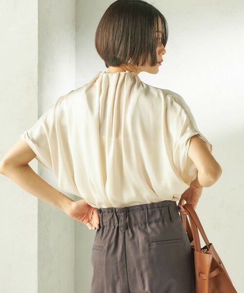 SHIPS / シップス シャツ・ブラウス | 《予約》〈手洗い可能〉パール モチーフ ネック ギャザー ドルマン ブラウス | 詳細7