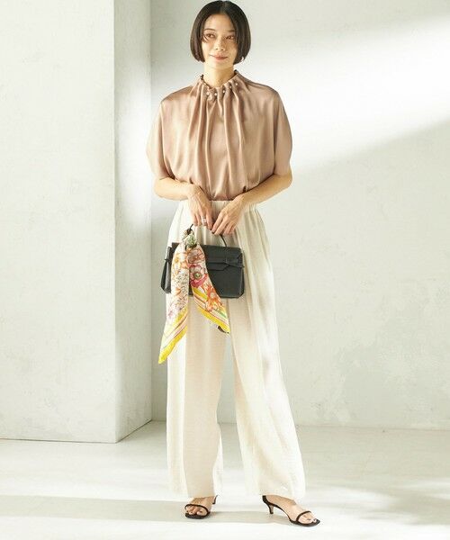 SHIPS / シップス シャツ・ブラウス | 《予約》〈手洗い可能〉パール モチーフ ネック ギャザー ドルマン ブラウス | 詳細18