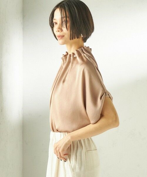 SHIPS / シップス シャツ・ブラウス | 《予約》〈手洗い可能〉パール モチーフ ネック ギャザー ドルマン ブラウス | 詳細23