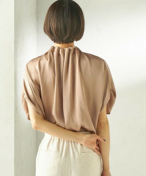 SHIPS / シップス シャツ・ブラウス | 《予約》〈手洗い可能〉パール モチーフ ネック ギャザー ドルマン ブラウス | 詳細24