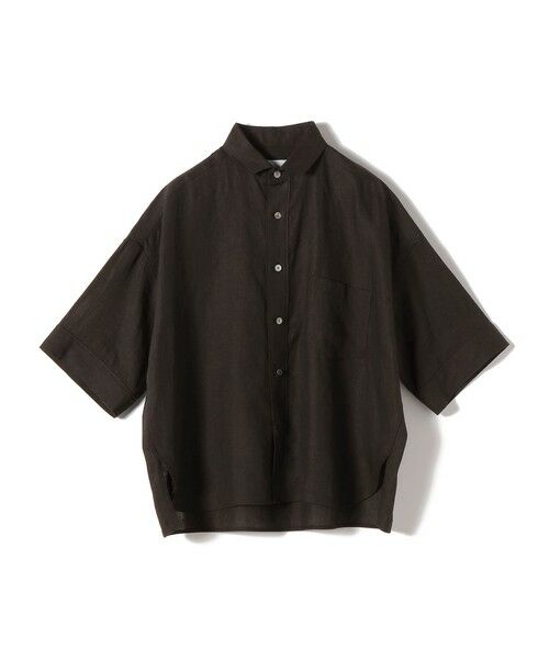 SHIPS / シップス シャツ・ブラウス | 《予約》TICCA:〈手洗い可能〉リネン 半袖 シャツ（ブラウン）