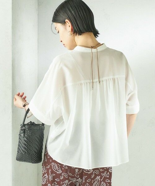SHIPS / シップス シャツ・ブラウス | 【実力派ベーシック】〈接触冷感/洗濯機可能〉SUUSUU バンドカラー 半袖 シャツ | 詳細13