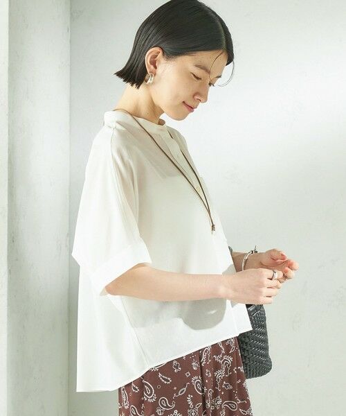 SHIPS / シップス シャツ・ブラウス | 【実力派ベーシック】〈接触冷感/洗濯機可能〉SUUSUU バンドカラー 半袖 シャツ | 詳細14