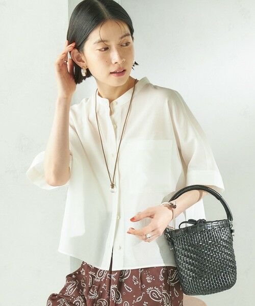SHIPS / シップス シャツ・ブラウス | 【実力派ベーシック】〈接触冷感/洗濯機可能〉SUUSUU バンドカラー 半袖 シャツ | 詳細15