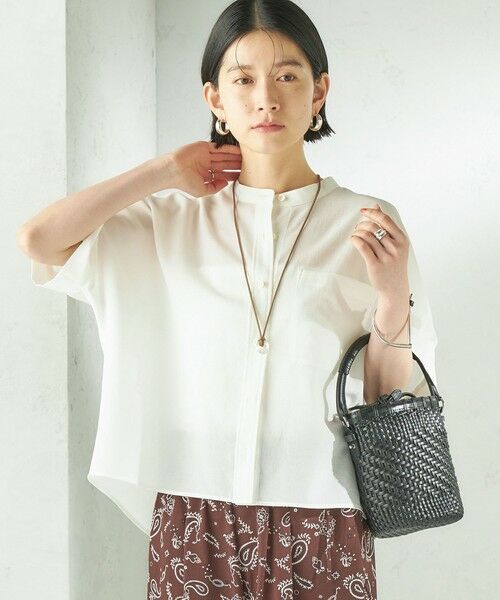 SHIPS / シップス シャツ・ブラウス | 《予約》〈接触冷感/洗濯機可能〉SUUSUU バンドカラー 半袖 シャツ | 詳細5