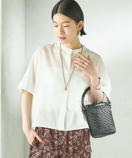 SHIPS / シップス シャツ・ブラウス | 《予約》〈接触冷感/洗濯機可能〉SUUSUU バンドカラー 半袖 シャツ | 詳細6