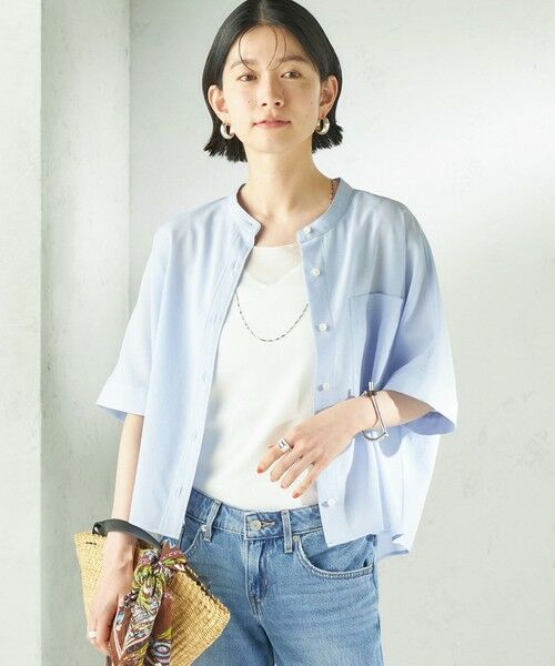 SHIPS / シップス シャツ・ブラウス | 《予約》〈接触冷感/洗濯機可能〉SUUSUU バンドカラー 半袖 シャツ | 詳細16