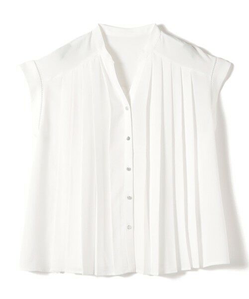 SHIPS / シップス シャツ・ブラウス | 《予約》【WEB限定】〈手洗い可能〉ストレッチ ジョーゼット プリーツ スキッパー ブラウス | 詳細10