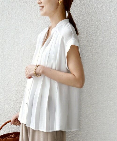 SHIPS / シップス シャツ・ブラウス | 《予約》【WEB限定】〈手洗い可能〉ストレッチ ジョーゼット プリーツ スキッパー ブラウス | 詳細6