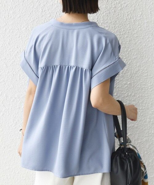 SHIPS / シップス シャツ・ブラウス | 《予約》【WEB限定】〈手洗い可能〉ストレッチ ジョーゼット プリーツ スキッパー ブラウス | 詳細18