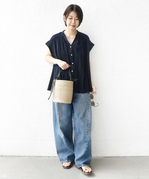 SHIPS / シップス シャツ・ブラウス | 《予約》【WEB限定】〈手洗い可能〉ストレッチ ジョーゼット プリーツ スキッパー ブラウス | 詳細28