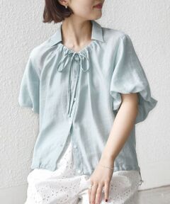 SHIPS / シップス シャツ・ブラウス | 《予約》【WEB限定】〈手洗い可能〉バルーン スリーブ 裾 ドロスト ブラウス