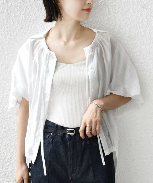 SHIPS / シップス シャツ・ブラウス | 《予約》【WEB限定】〈手洗い可能〉バルーン スリーブ 裾 ドロスト ブラウス | 詳細10