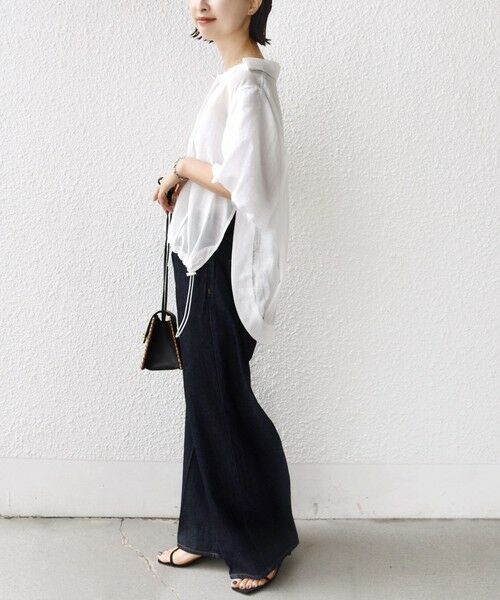 SHIPS / シップス シャツ・ブラウス | 《予約》【WEB限定】〈手洗い可能〉バルーン スリーブ 裾 ドロスト ブラウス | 詳細2