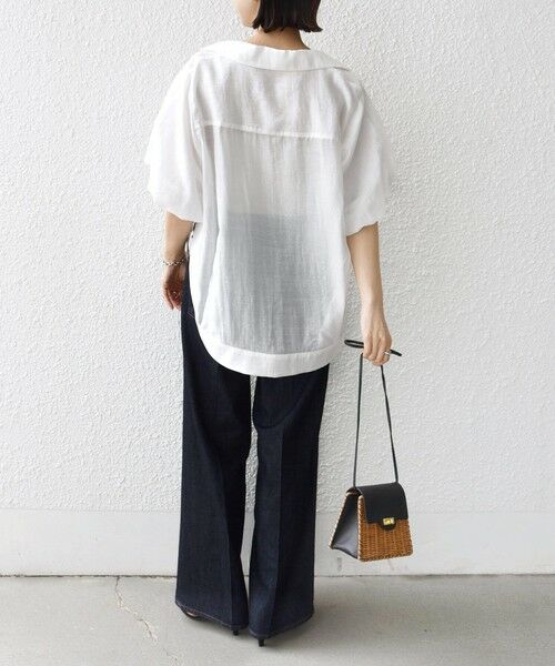 SHIPS / シップス シャツ・ブラウス | 《予約》【WEB限定】〈手洗い可能〉バルーン スリーブ 裾 ドロスト ブラウス | 詳細3